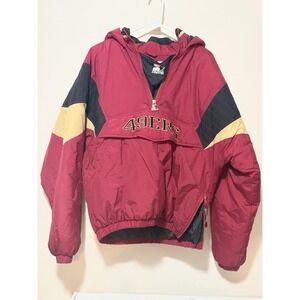 Vintage 90s San Francisco 49ers Starter Puffer Anorak Pullover Jacket XL